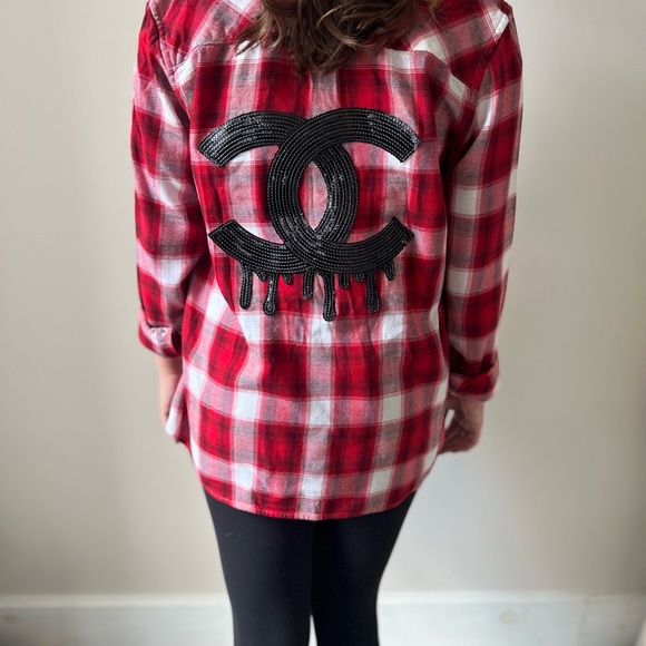 Sequin flannel size small - Picture 2 of 6